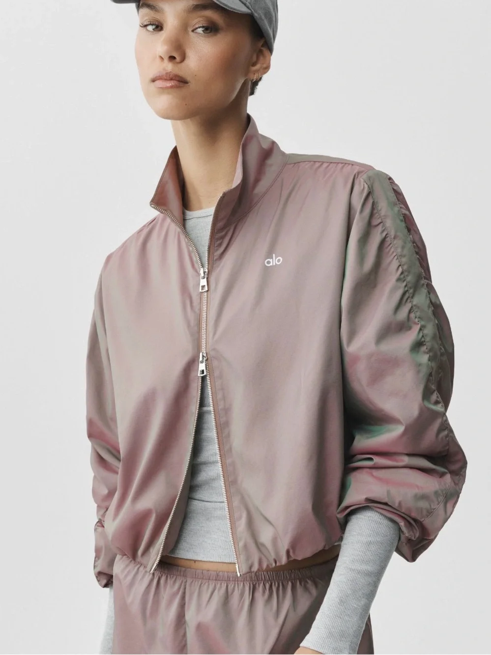 ALO Yoga Prismatic Jacket Pink Moonlight